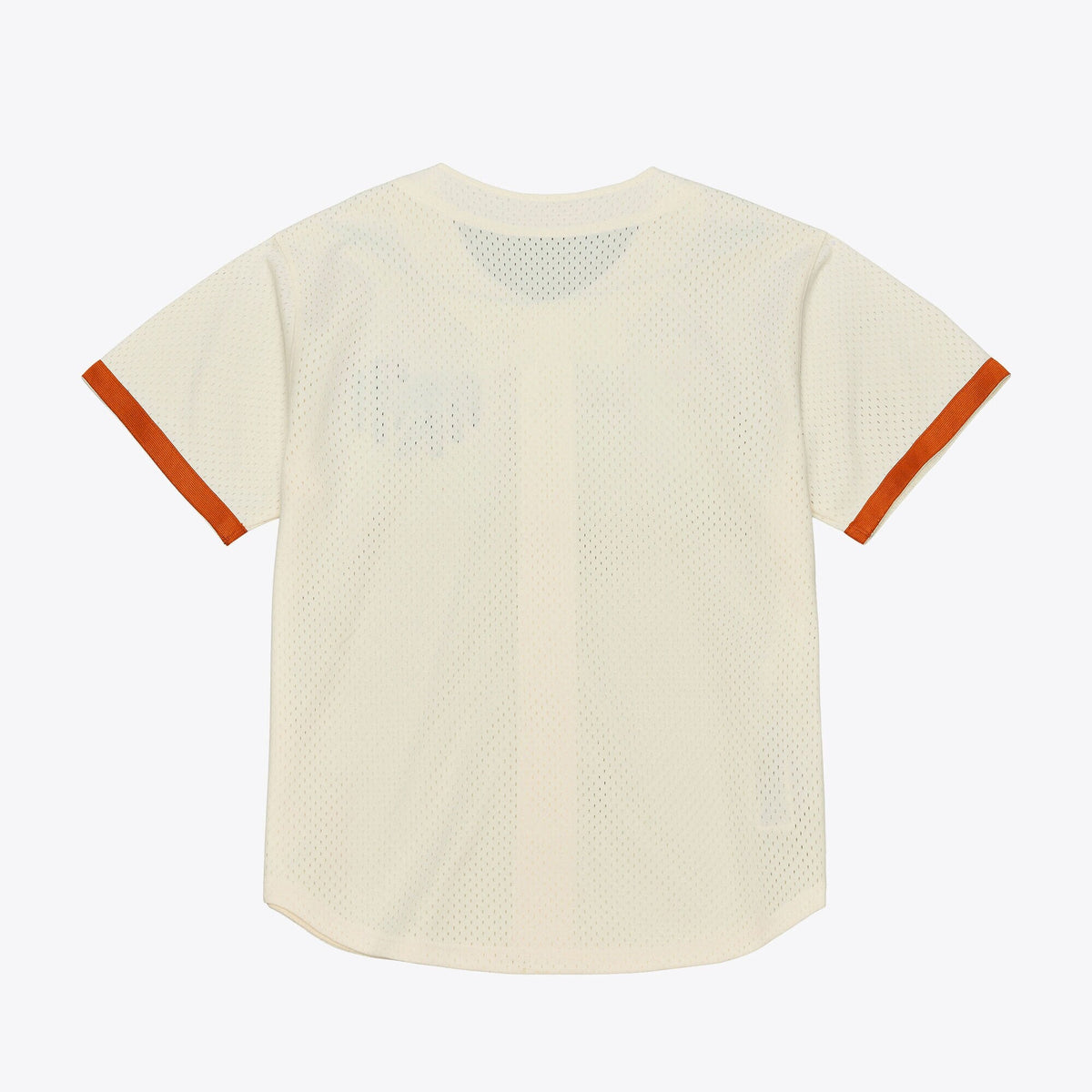 Texas Longhorns Mesh Button-Up Batting Practice Baseball Jersey - Cream product image 3, provided for visual reference and