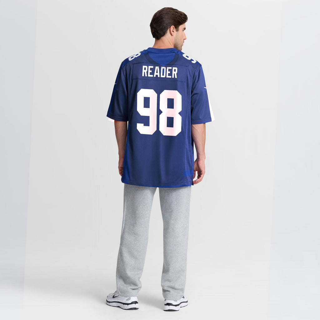 New York Giants D.J. Reader Royal Game Jersey product image 6, provided for visual reference and product detail review
