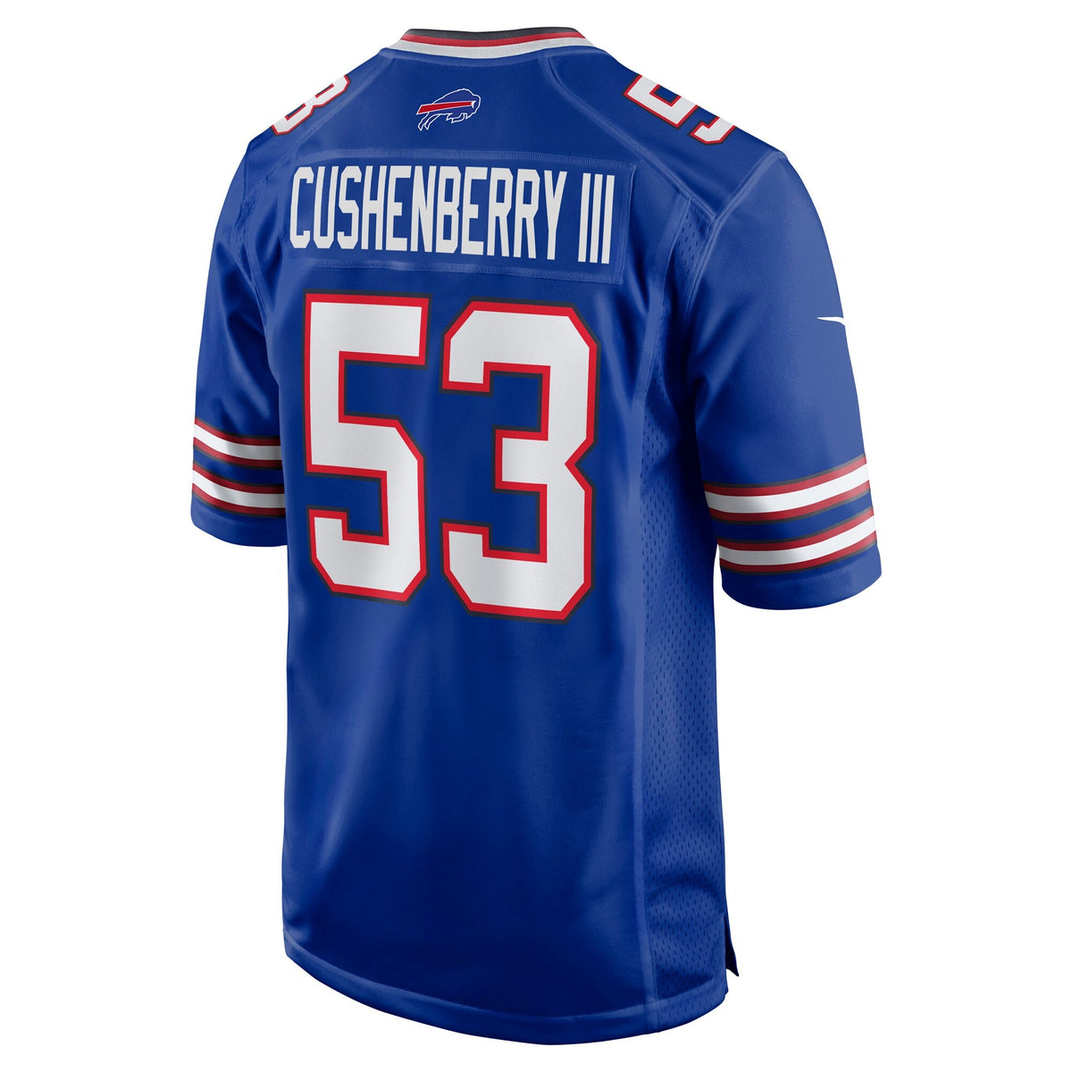 Buffalo Bills Lloyd Cushenberry III Royal Team Game Jersey product image 3, provided for visual reference and product detail
