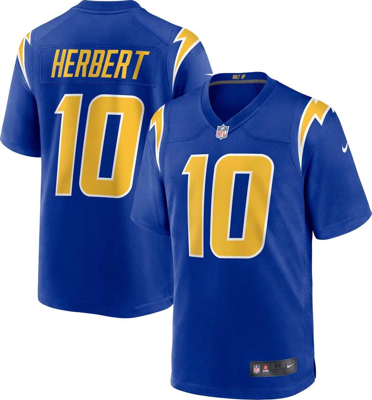 Los Angeles Chargers Justin Herbert Royal Alternate Game Jersey product image 2, provided for visual reference and product