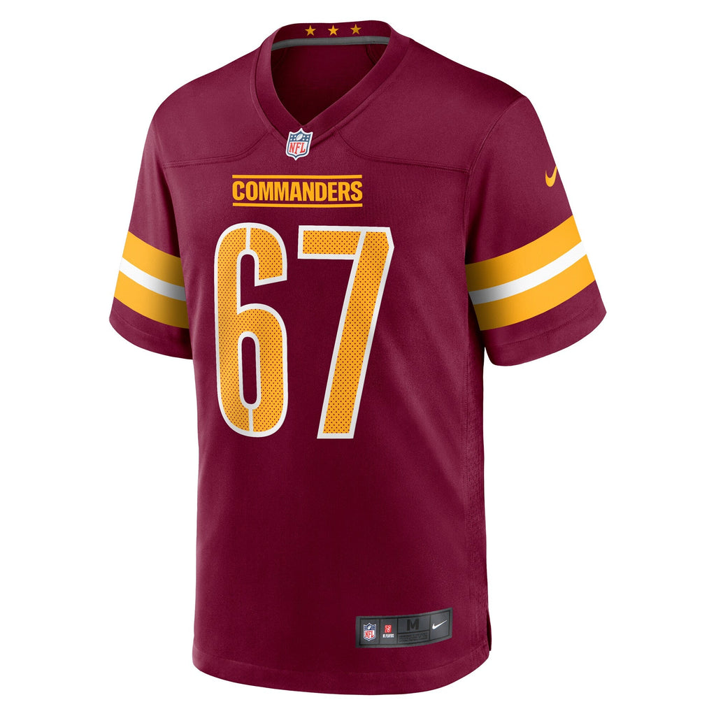 Washington Commanders Nick Allegretti Burgundy Game Jersey product image 3, provided for visual reference and product detail