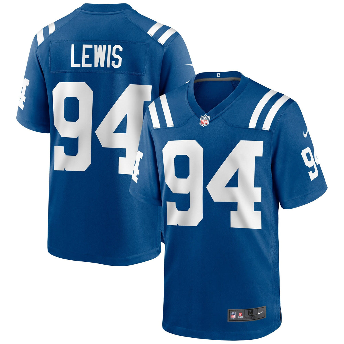 Indianapolis Colts Tyquan Lewis Royal Game Jersey product image 1, provided for visual reference and product detail review