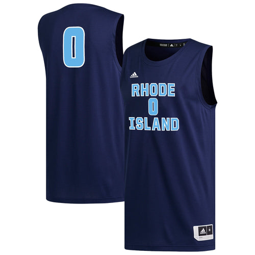 #0 Rhode Island Rams Replica Basketball Jersey - Navy product image 1, provided for visual reference and product detail