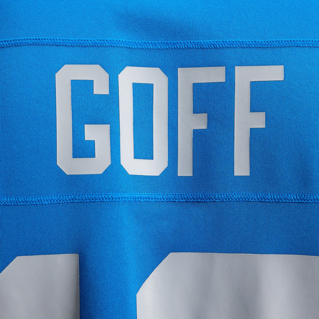 Detroit Lions Jared Goff Blue Alternate Game Jersey product image 5, provided for visual reference and product detail review