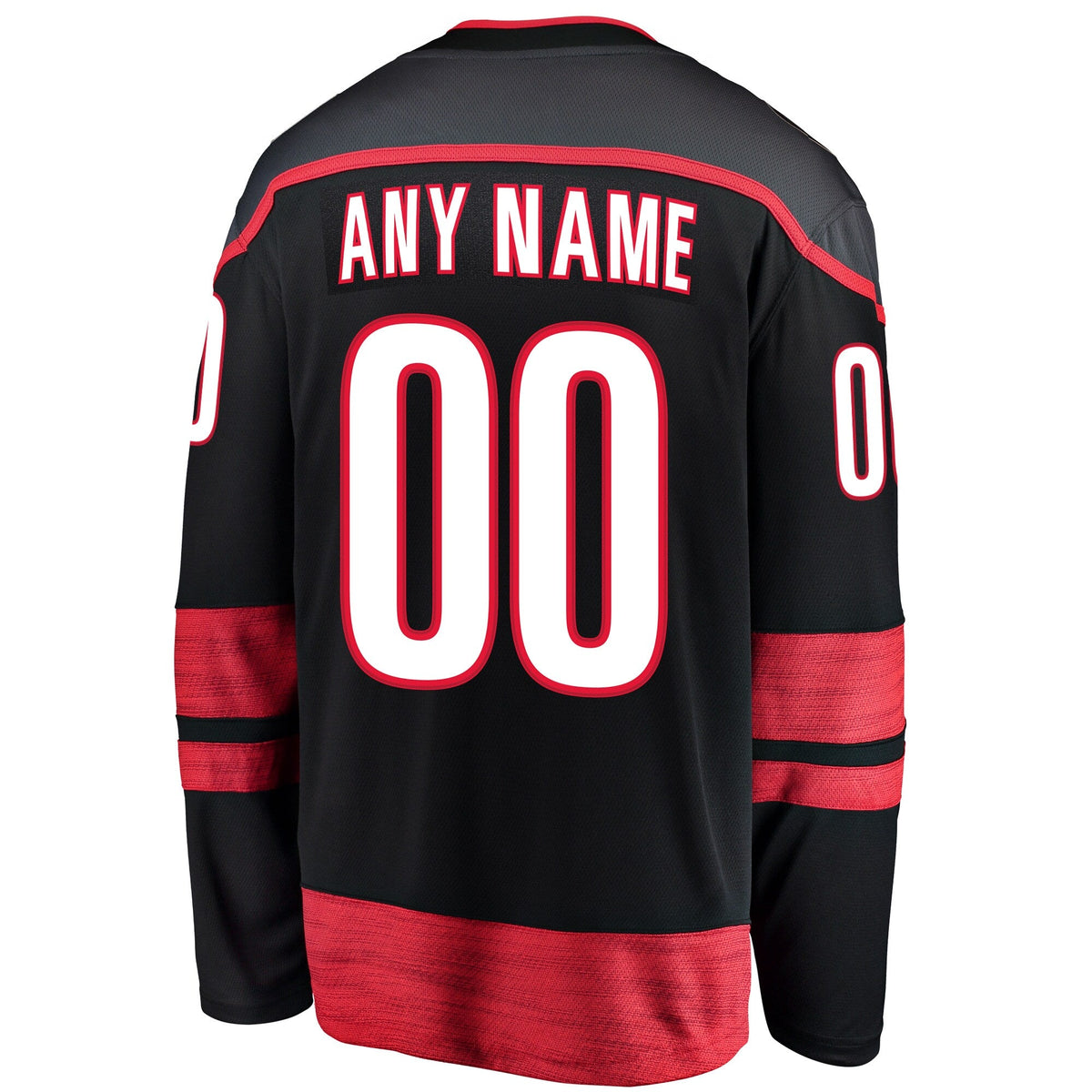 Carolina Hurricanes Black Home Breakaway Custom Jersey product image 4, provided for visual reference and product detail