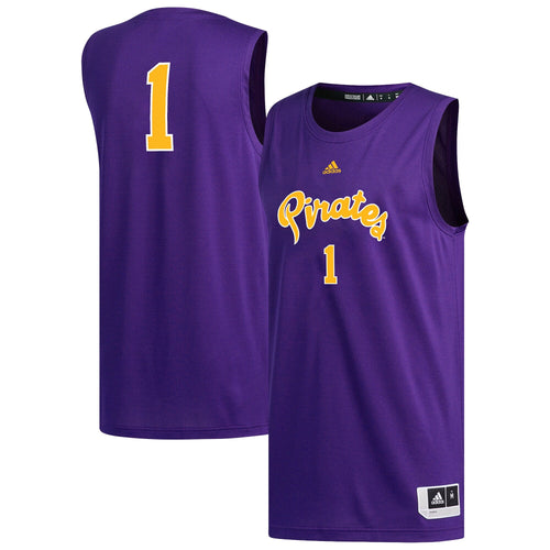 #1 ECU Pirates Replica Basketball Jersey - Purple product image 2, provided for visual reference and product detail review