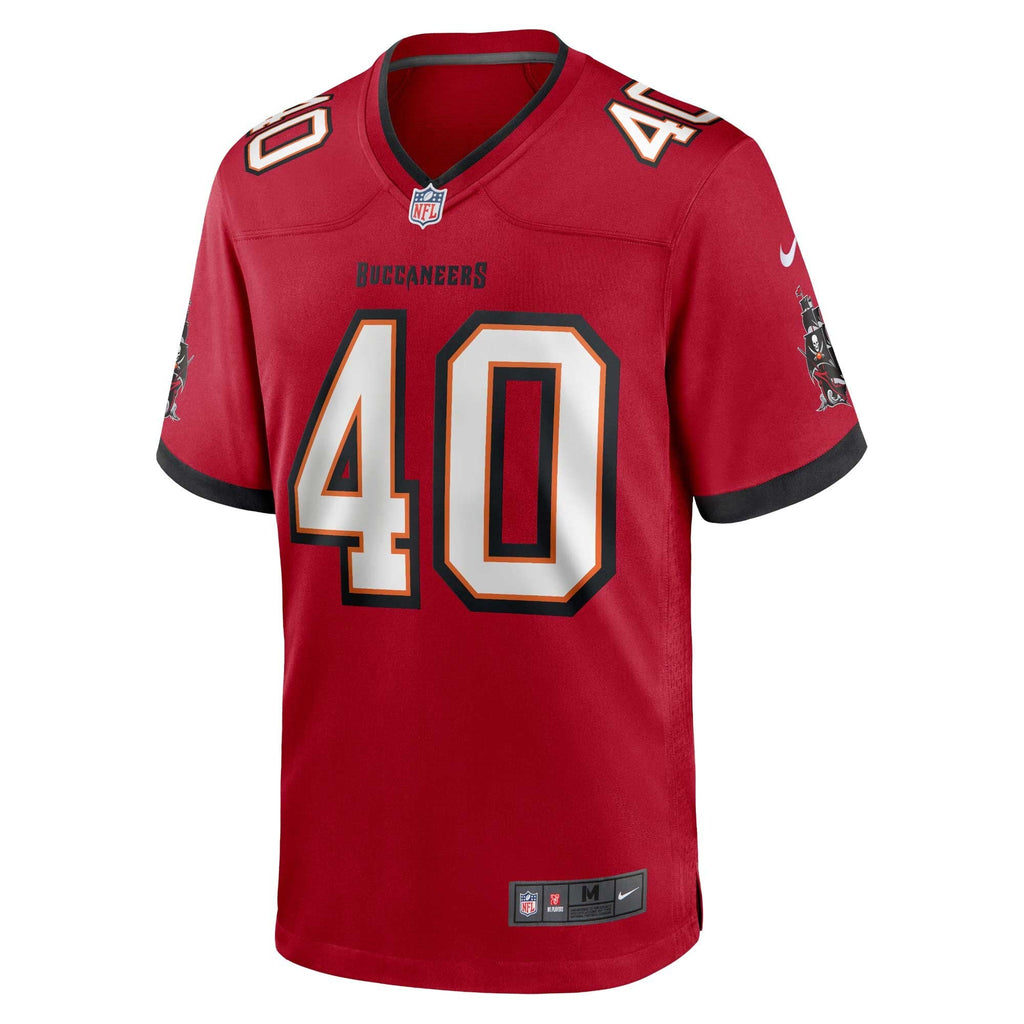 Tampa Bay Buccaneers Mike Alstott Red Retired Player Game Jersey product image 3, provided for visual reference and product