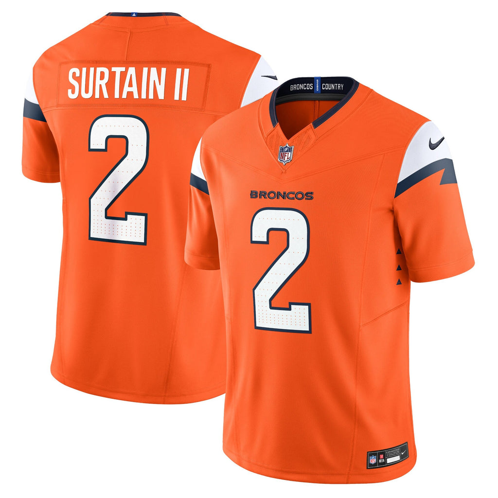 Denver Broncos Patrick Surtain II Orange Team Vapor F.U.S.E. Limited Jersey product image 1, provided for visual reference