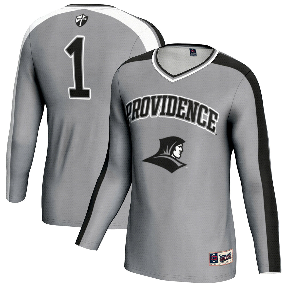 Providence Friars #1 Lightweight Volleyball Fashion Jersey - Silver product image 2, provided for visual reference and