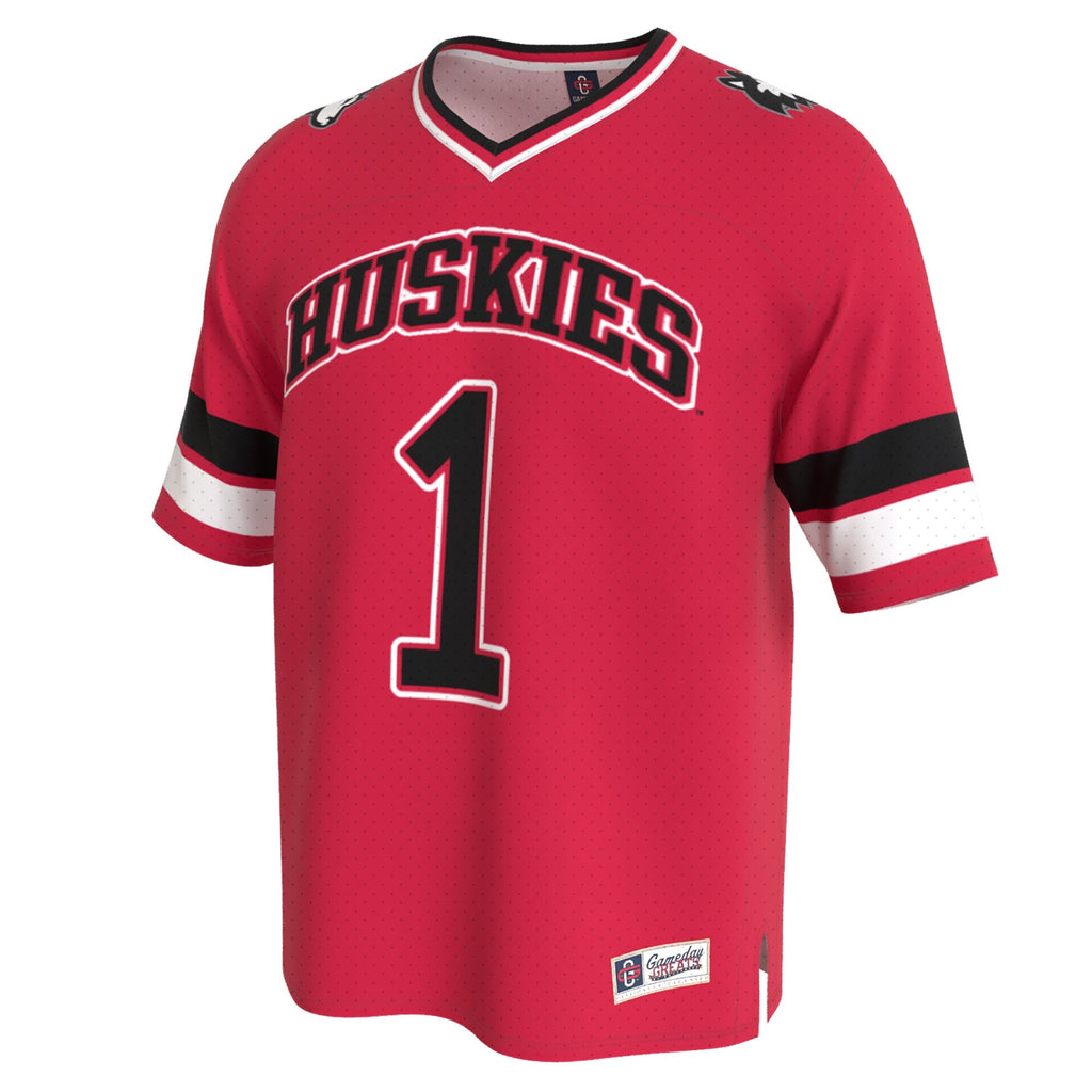 Northern Illinois Huskies Lightweight Collegiate Football Fashion Jersey - Cardinal product image 3, provided for visual