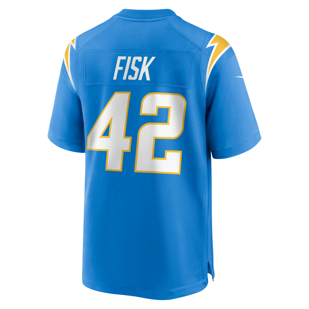 Los Angeles Chargers Tucker Fisk Powder Blue Team Game Jersey product image 3, provided for visual reference and product