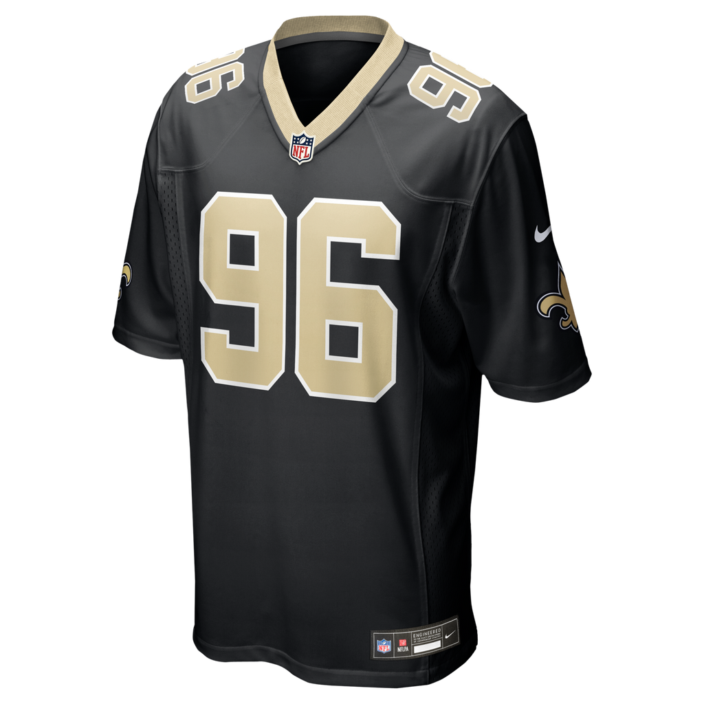 New Orleans Saints Carl Granderson Black Game Jersey product image 2, provided for visual reference and product detail review