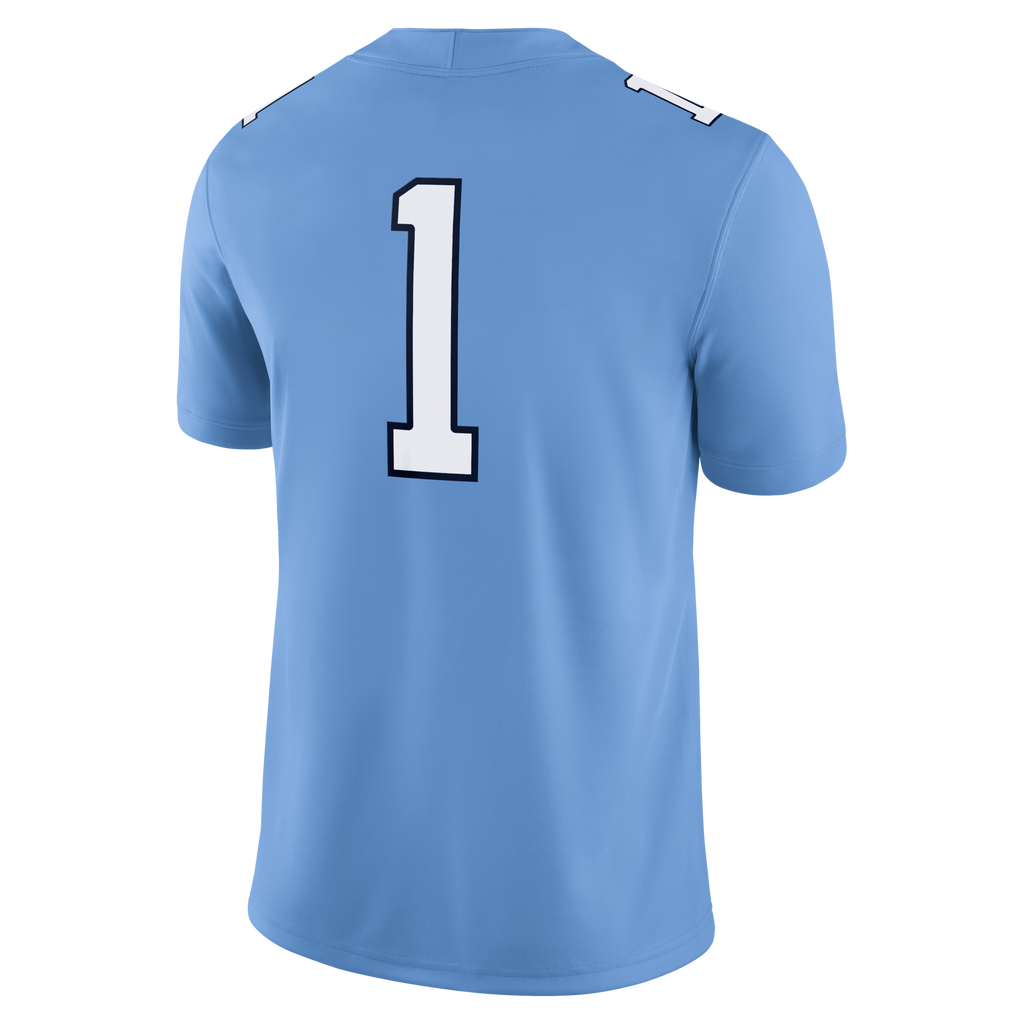#1 North Carolina Tar Heels Alternate Game Football Jersey - Carolina Blue product image 4, provided for visual reference
