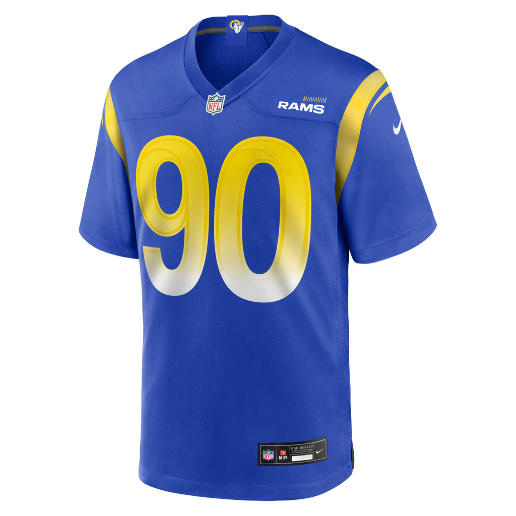 Los Angeles Rams Earnest Brown IV Royal Team Game Jersey product image 2, provided for visual reference and product detail