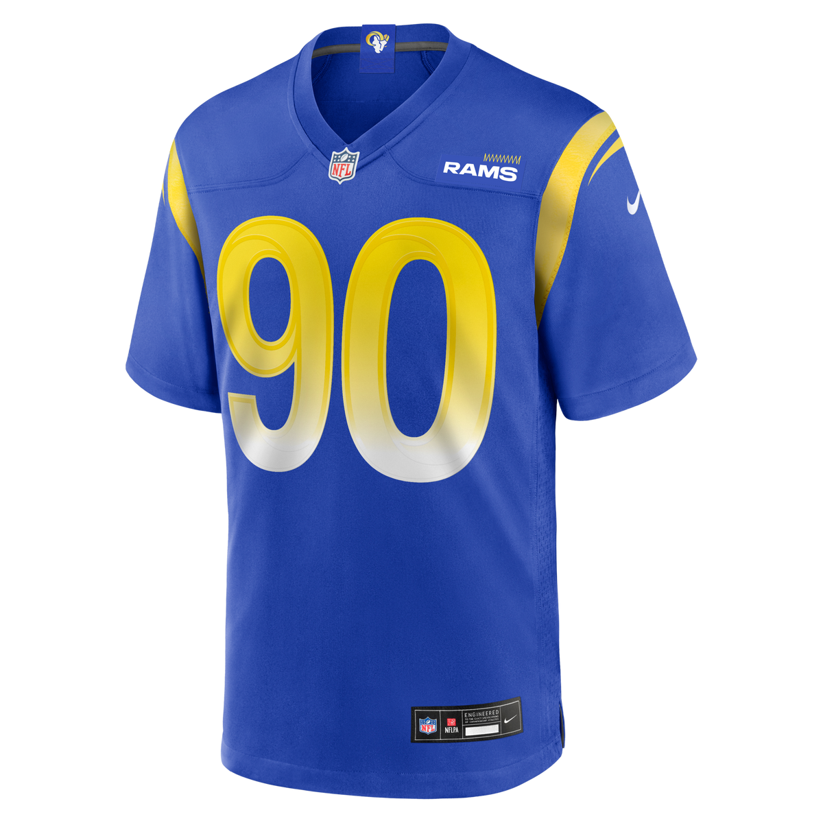Los Angeles Rams Earnest Brown IV Royal Team Game Jersey product image 2, provided for visual reference and product detail