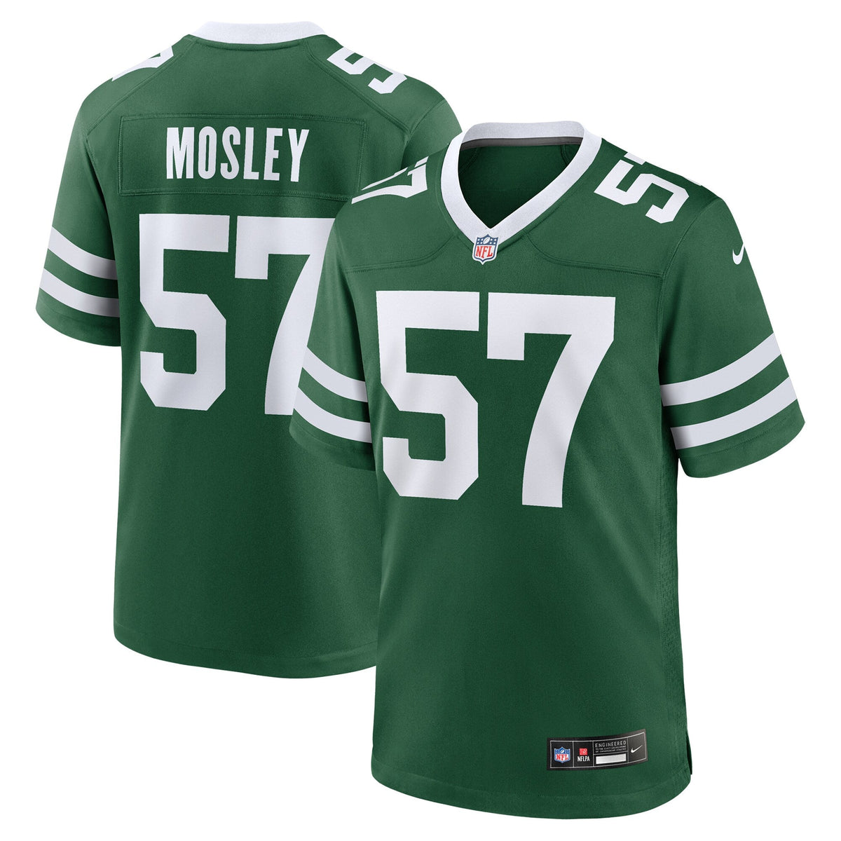 New York Jets C.J. Mosley Legacy Green Team Game Jersey product image 1, provided for visual reference and product detail