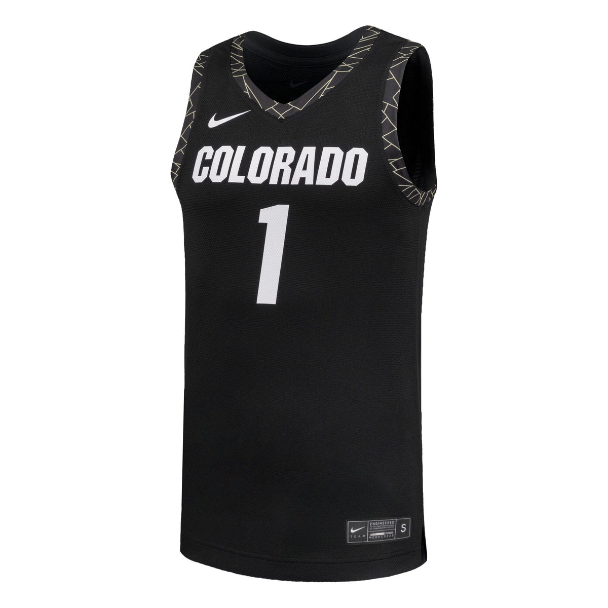 #1 Colorado Buffaloes Replica Basketball Jersey - Black product image 3, provided for visual reference and product detail