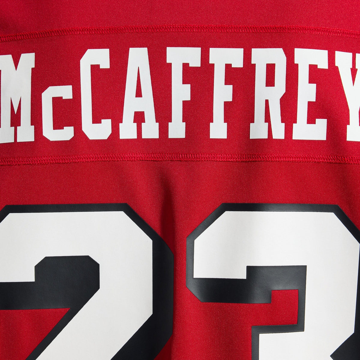 San Francisco 49ers Christian McCaffrey Scarlet Alternate Game Player Jersey product image 13, provided for visual reference