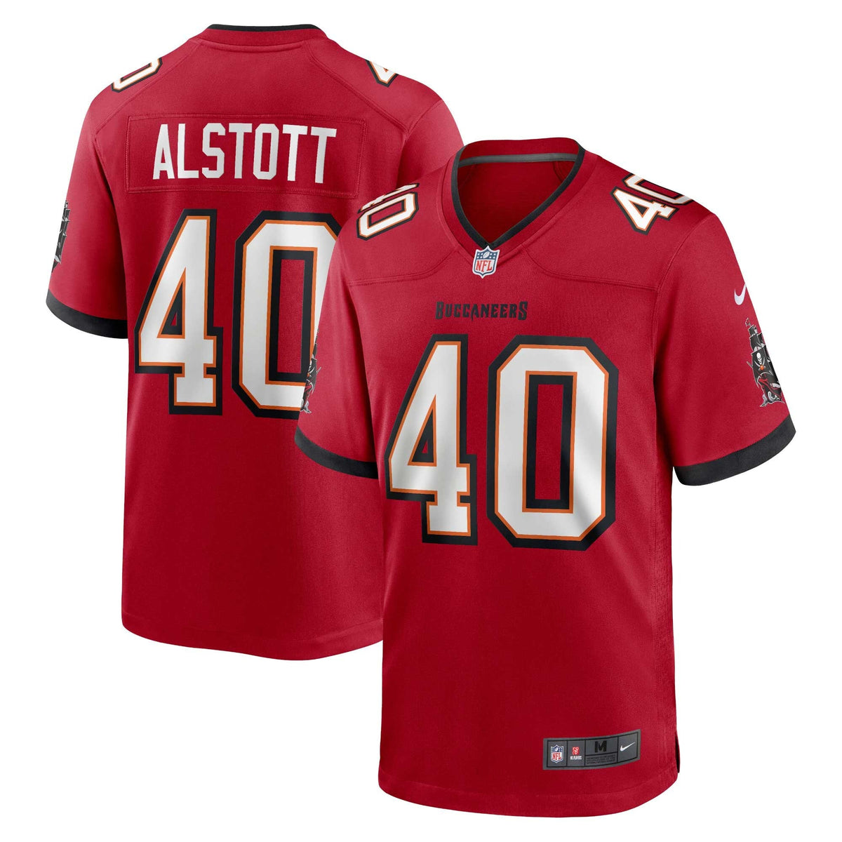 Tampa Bay Buccaneers Mike Alstott Red Retired Player Game Jersey product image 1, provided for visual reference and product