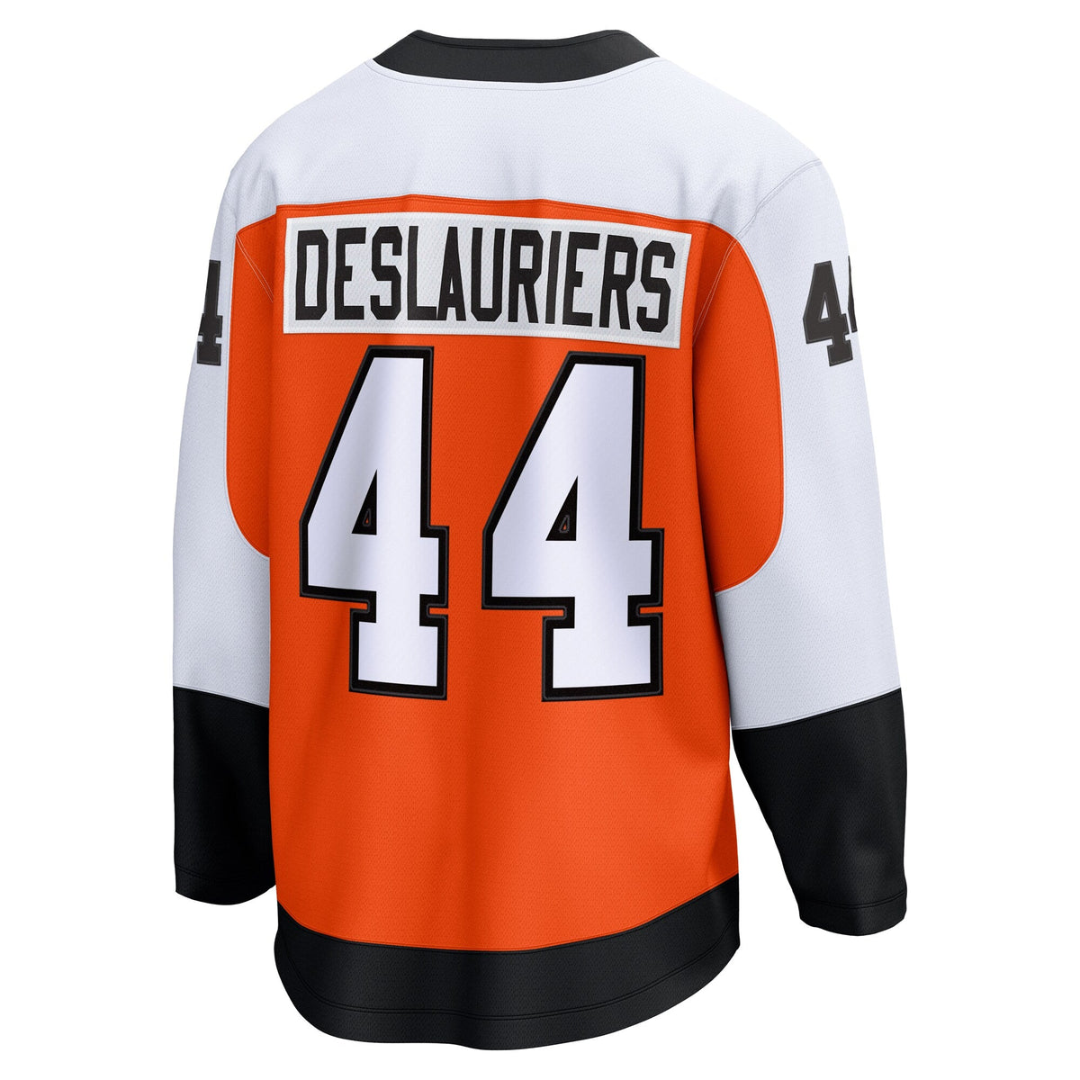 Philadelphia Flyers Nicolas Deslauriers Orange Home Breakaway Jersey product image 4, provided for visual reference and