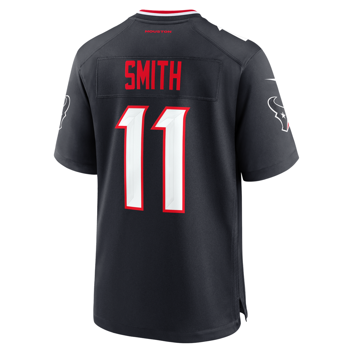 Houston Texans Tremon Smith Navy Team Game Jersey product image 3, provided for visual reference and product detail review