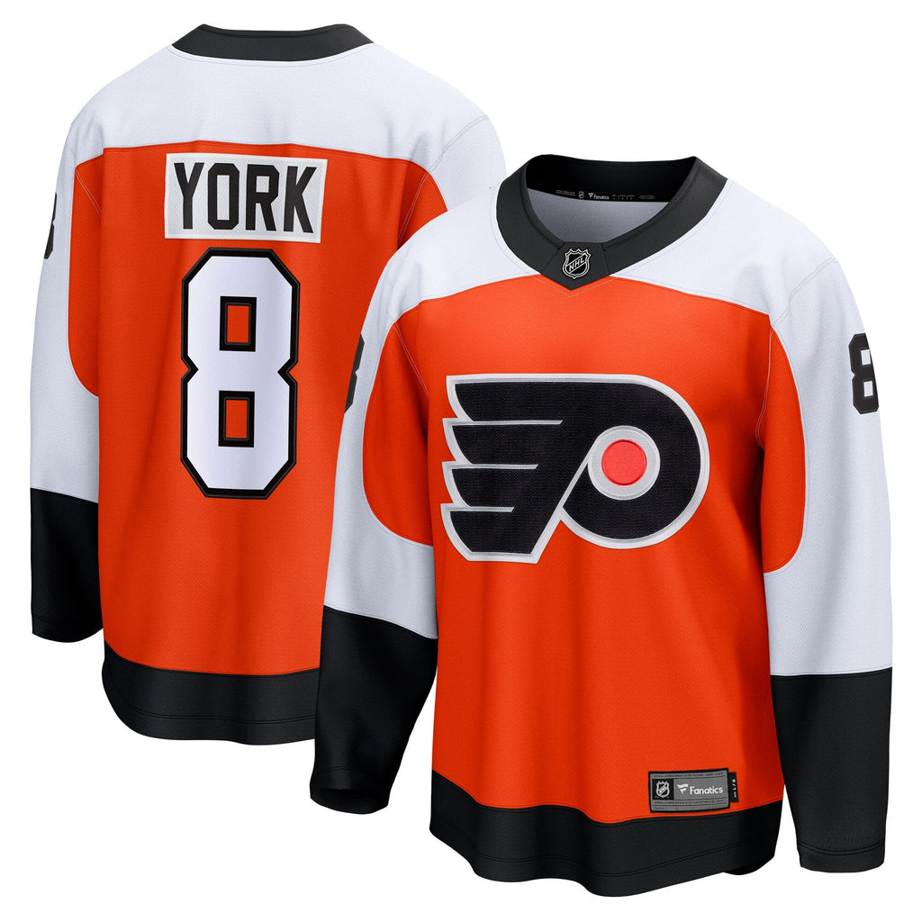 Philadelphia Flyers Cam York Orange Home Breakaway Jersey product image 1, provided for visual reference and product detail
