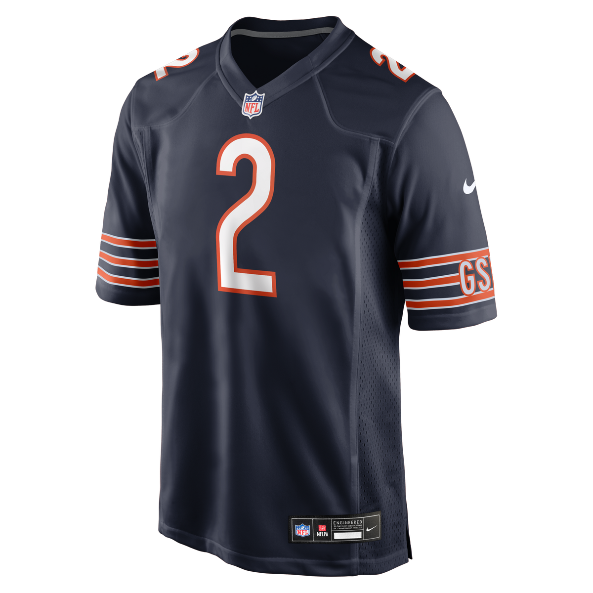 Chicago Bears Coby Bryant Navy Team Game Jersey product image 2, provided for visual reference and product detail review