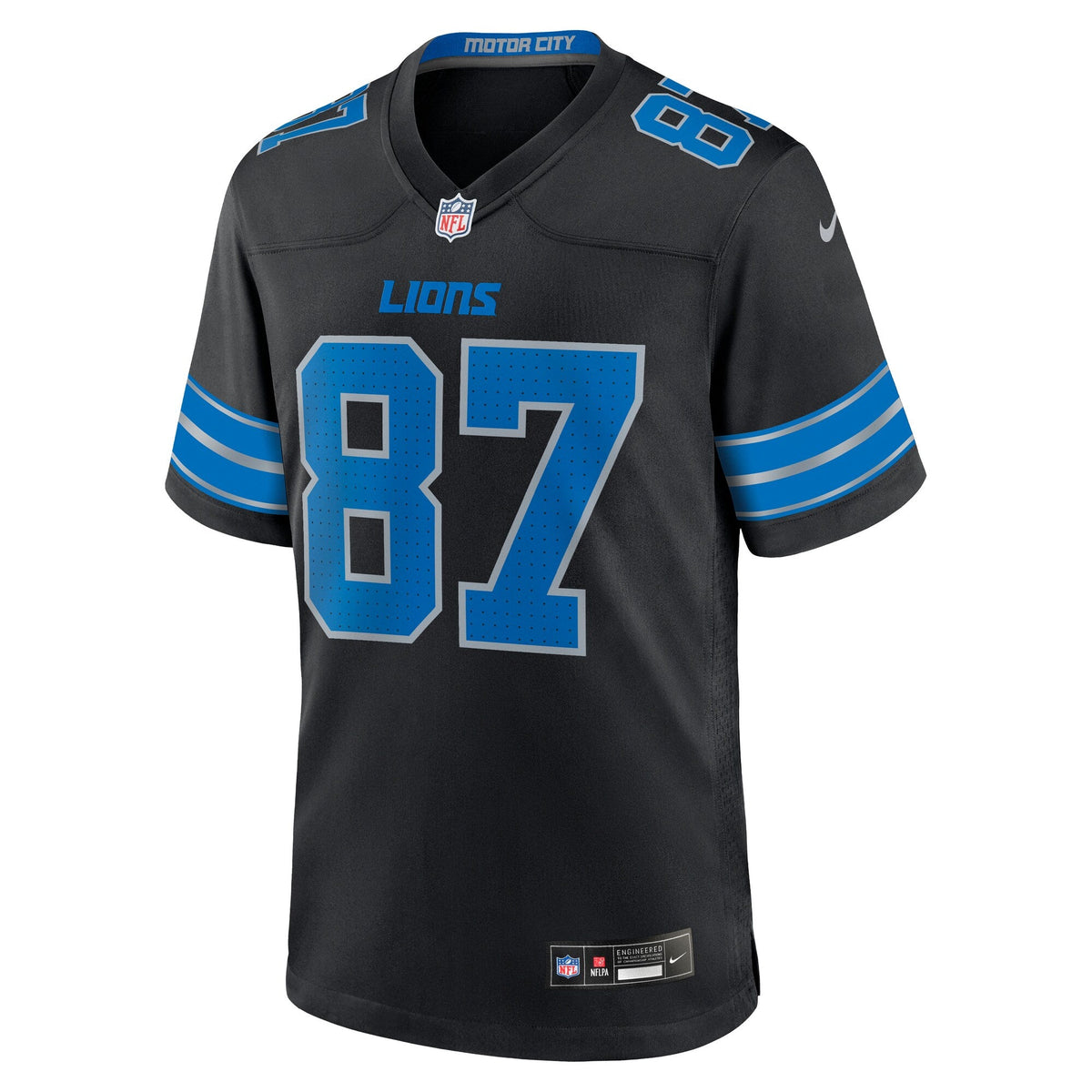 Detroit Lions Sam LaPorta Black 2nd Alternate Game Jersey product image 3, provided for visual reference and product detail