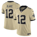 New Orleans Saints Chris Olave Gold Alternate Gameday Golds Alternate Vapor F.U.S.E. Limited Jersey product image 1,