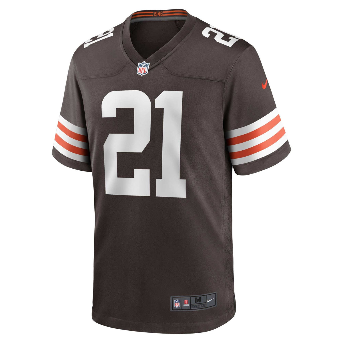 Cleveland Browns Denzel Ward Brown Game Jersey product image 3, provided for visual reference and product detail review