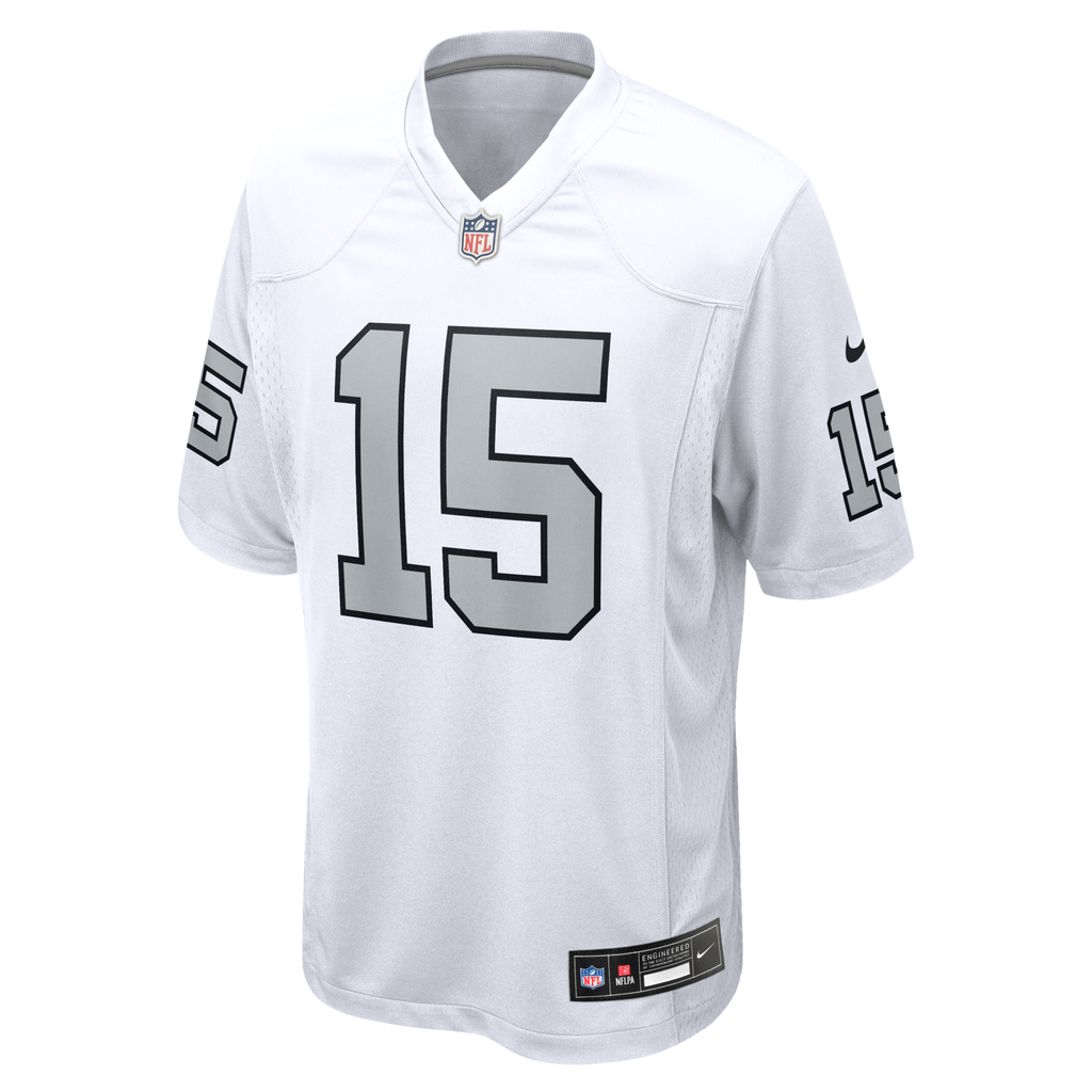 Las Vegas Raiders Fernando Mendoza White Alternate Game Player Jersey product image 3, provided for visual reference and