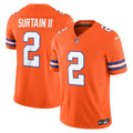 Denver Broncos Patrick Surtain II Orange Alternate Mile High Collection 1977 Throwback Vapor F.U.S.E. Limited Jersey product