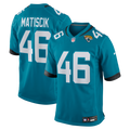 Jacksonville Jaguars Ross Matiscik Teal Game Jersey product image 1, provided for visual reference and product detail review