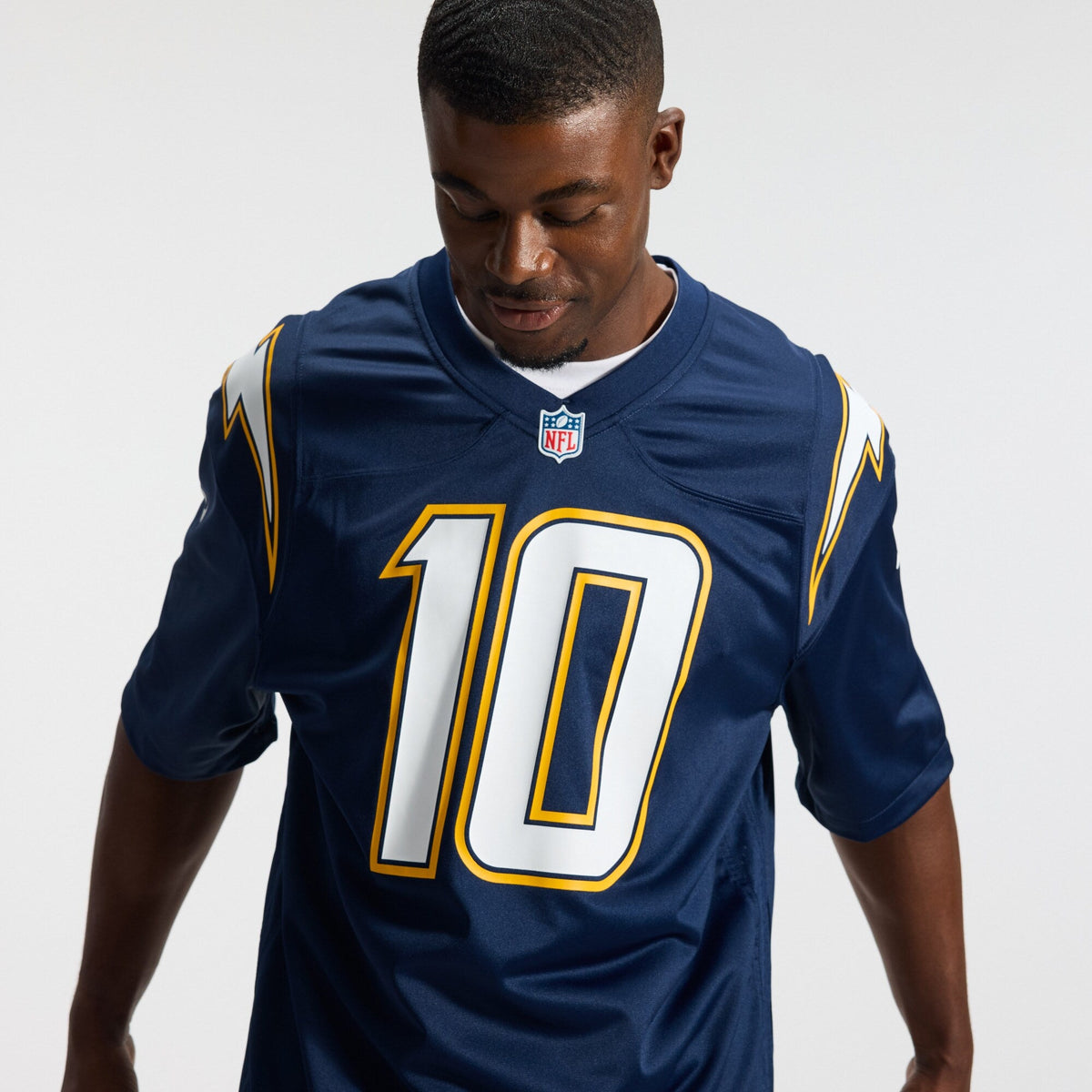 Los Angeles Chargers Justin Herbert Navy Alternate Super Chargers Game Player Jersey product image 11, provided for visual