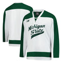 Michigan State Spartans Home Replica Hockey Jersey - White product image 1, provided for visual reference and product detail