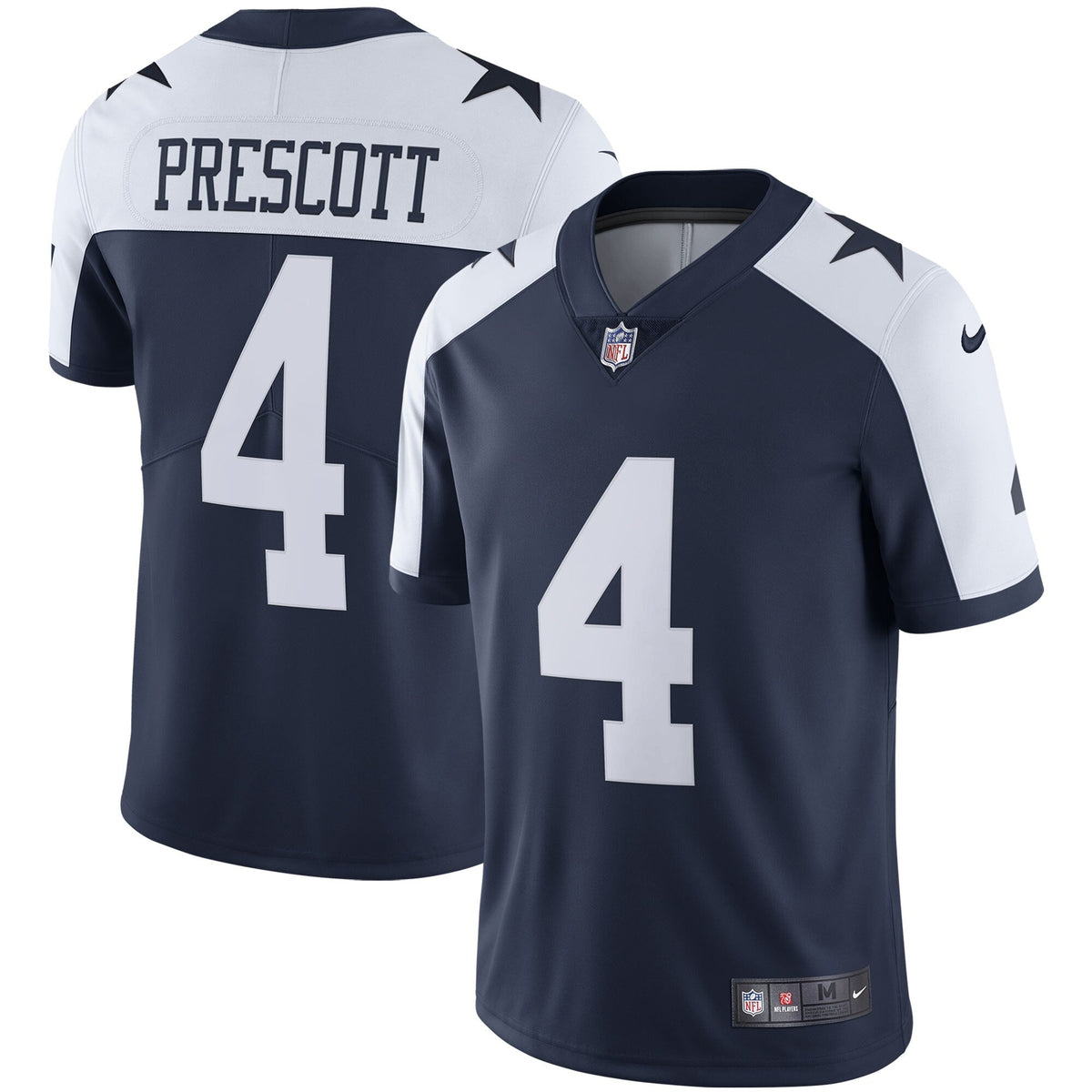 Dallas Cowboys Dak Prescott Navy Alternate Vapor Limited Jersey product image 2, provided for visual reference and product