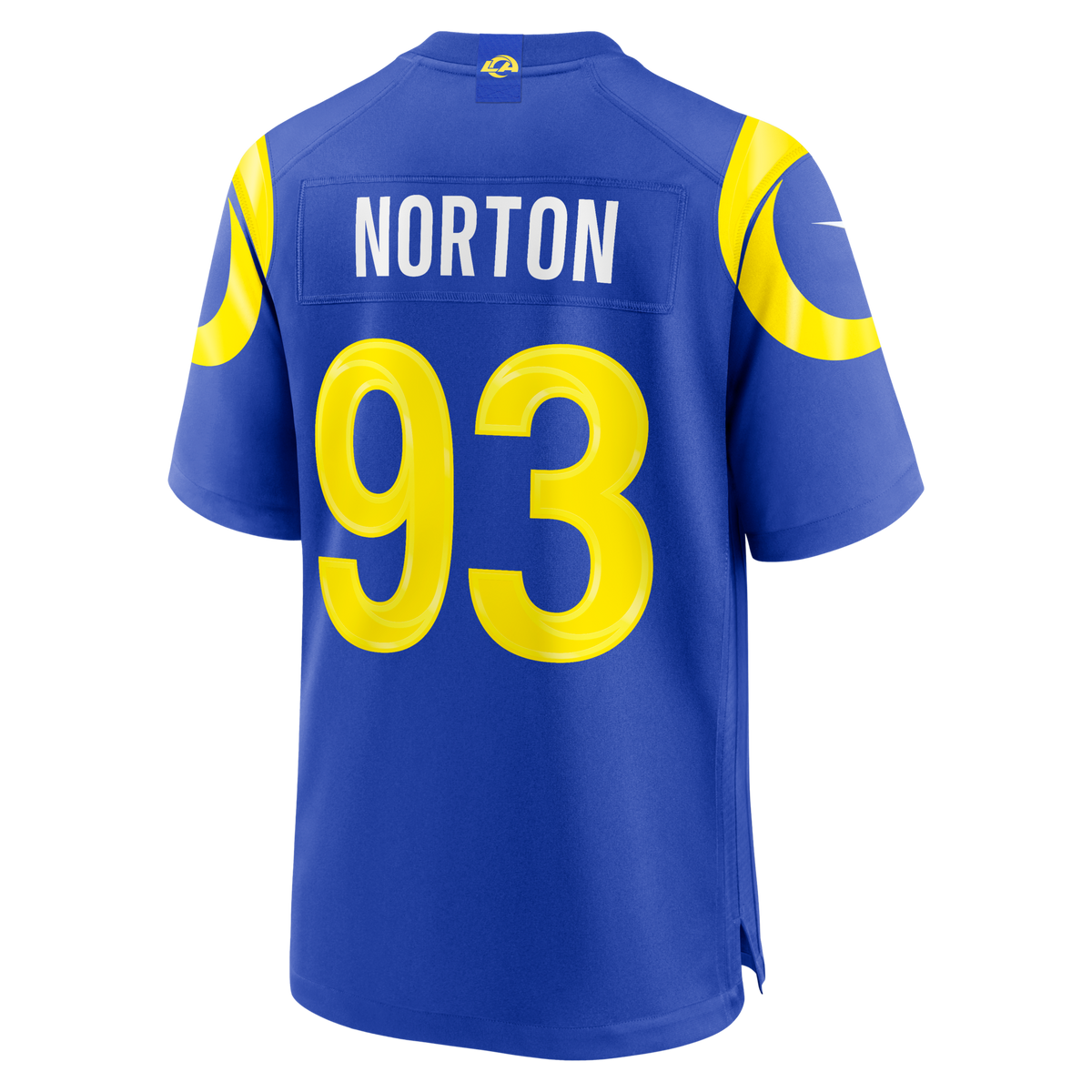 Los Angeles Rams Bill Norton Royal Team Game Jersey product image 4, provided for visual reference and product detail review