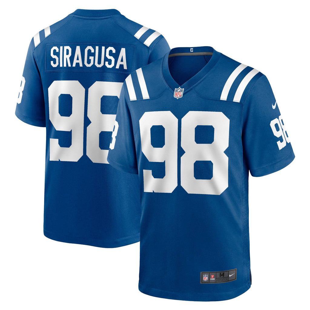 Indianapolis Colts Tony Siragusa Royal Game Retired Player Jersey product image 1, provided for visual reference and product