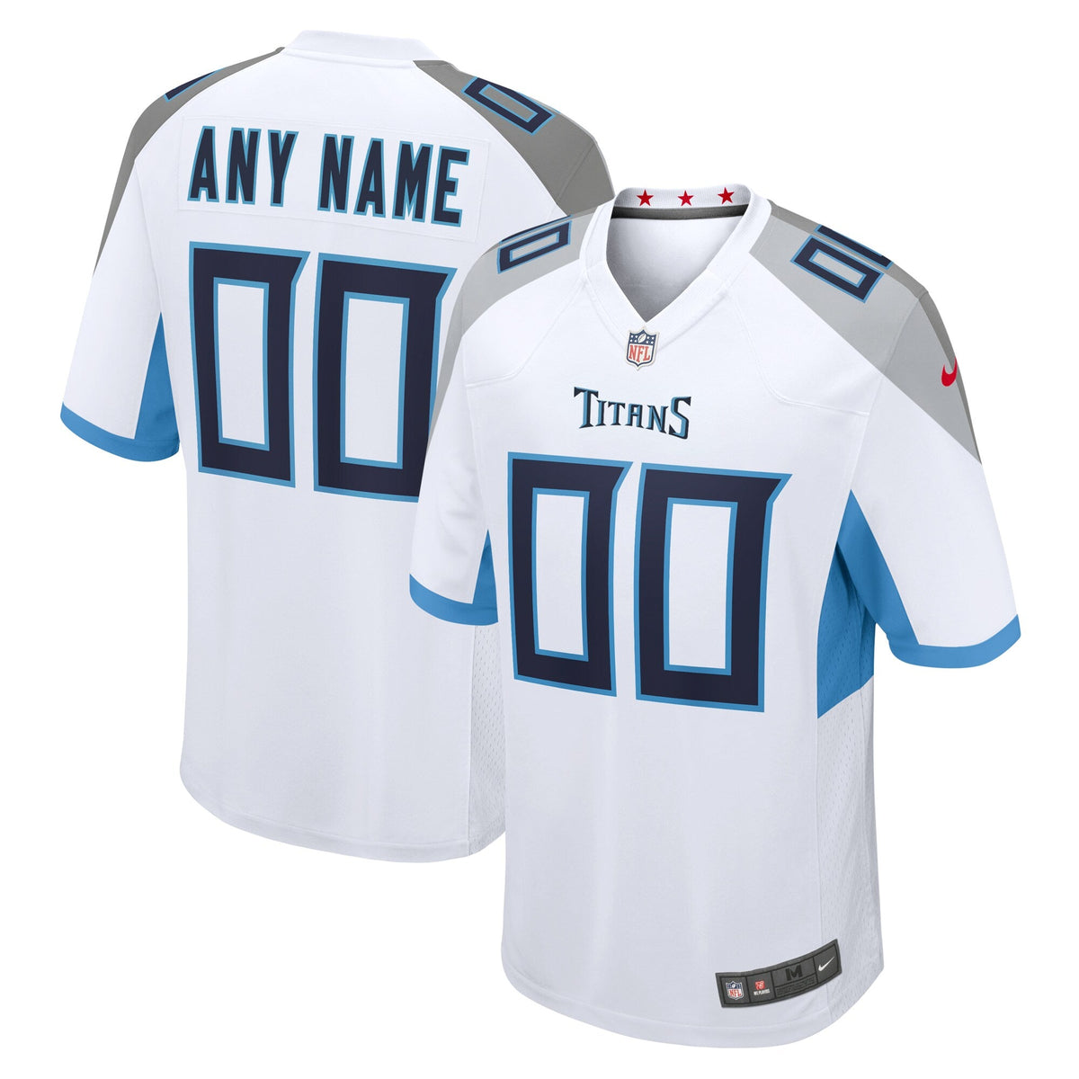 Tennessee Titans White Custom Game Jersey product image 2, provided for visual reference and product detail review