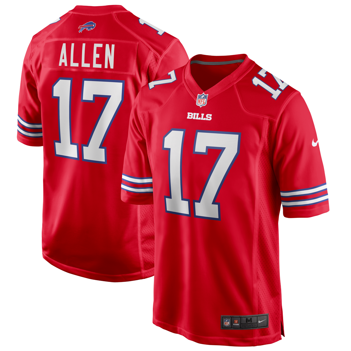 Buffalo Bills Josh Allen Red Alternate Game Player Jersey product image 2, provided for visual reference and product detail
