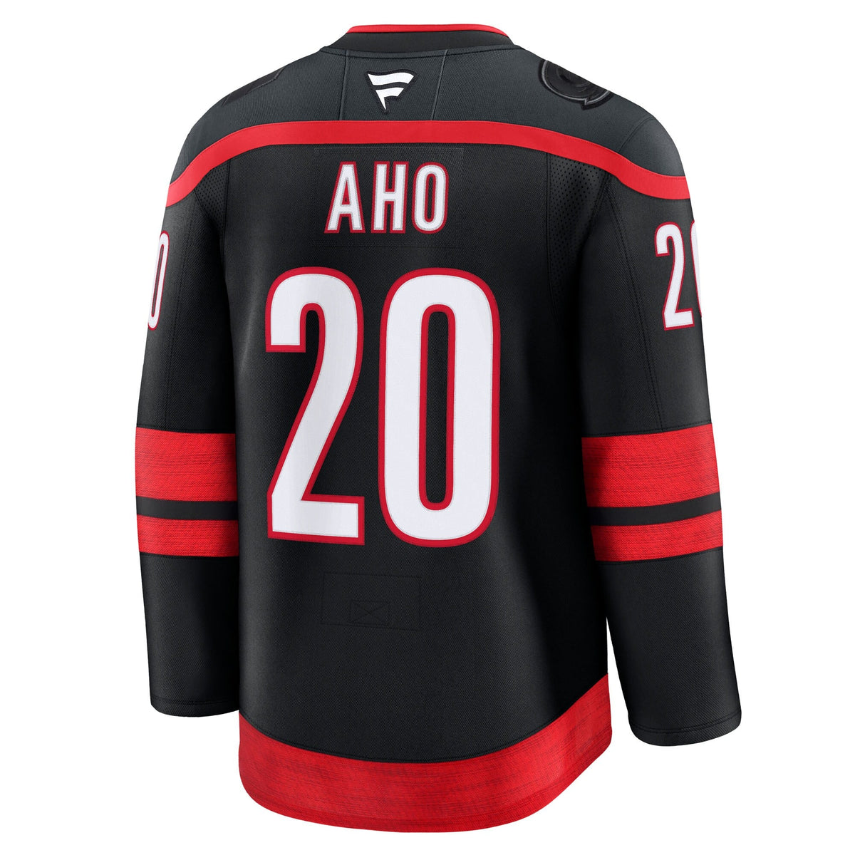 Carolina Hurricanes Sebastian Aho Black Home Premium Jersey product image 4, provided for visual reference and product