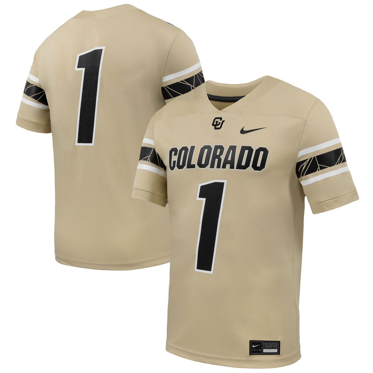 #1 Colorado Buffaloes Alternate Game Football Jersey - Gold product image 1, provided for visual reference and product