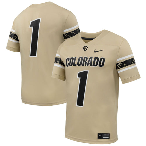 #1 Colorado Buffaloes Alternate Game Football Jersey - Gold product image 1, provided for visual reference and product