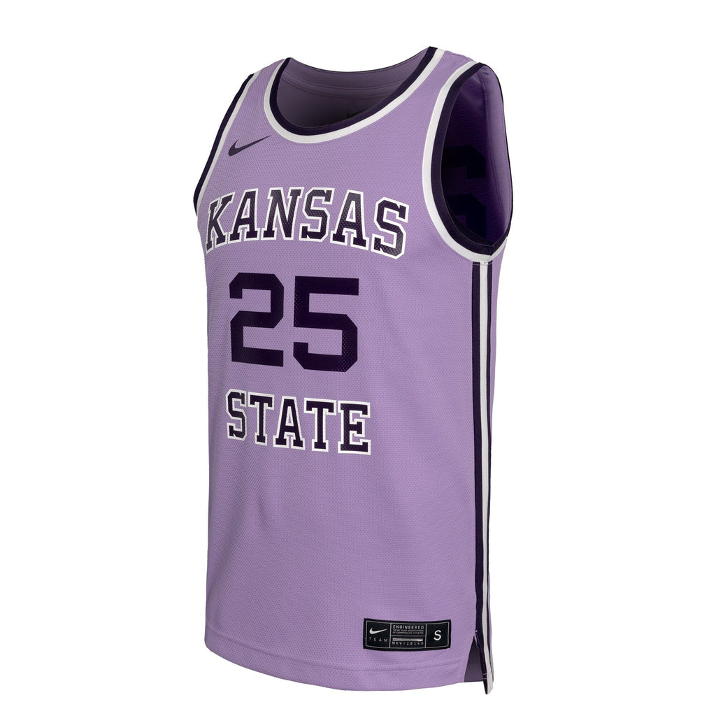 #25 Kansas State Wildcats Replica Basketball Jersey - Purple product image 3, provided for visual reference and product