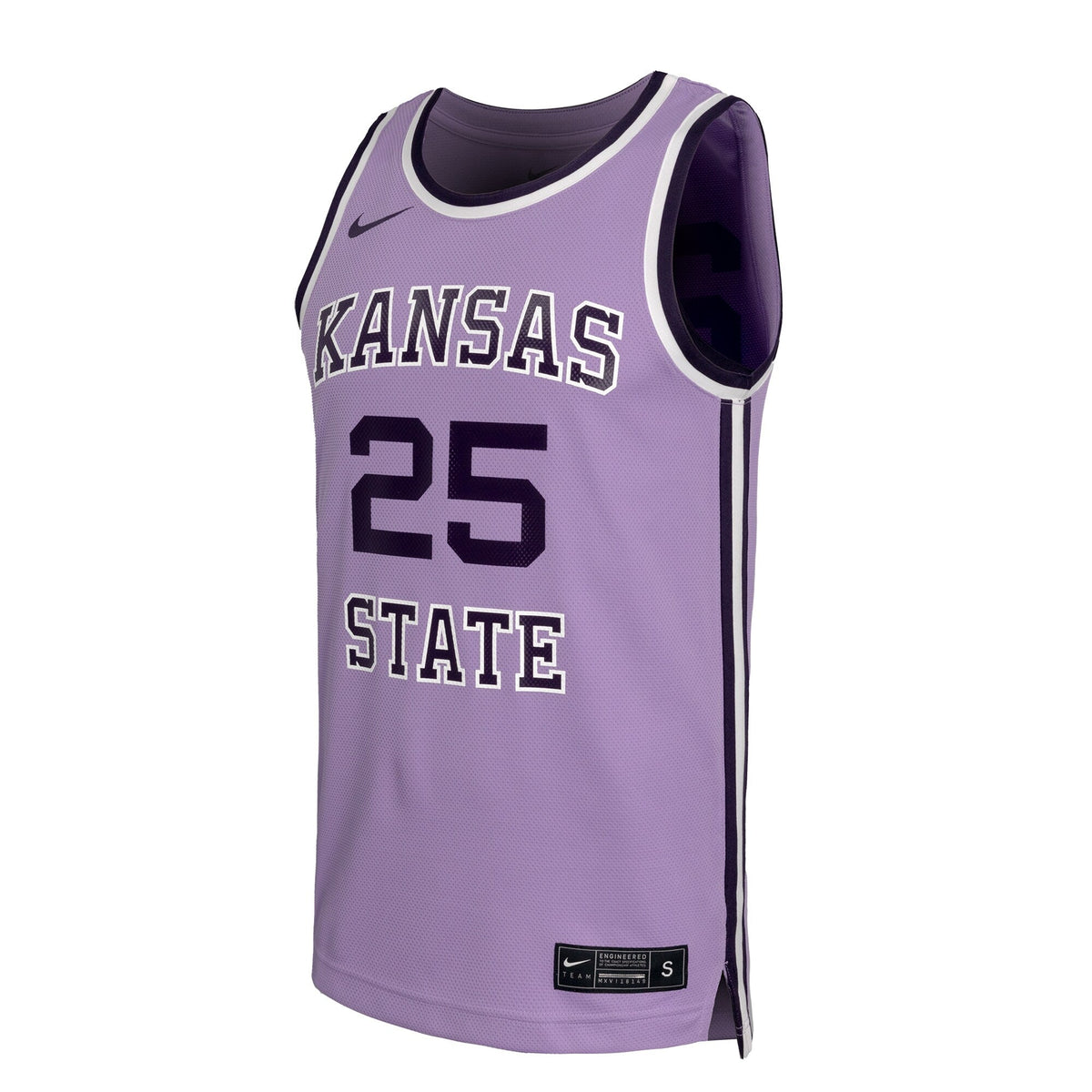 #25 Kansas State Wildcats Replica Basketball Jersey - Purple product image 3, provided for visual reference and product