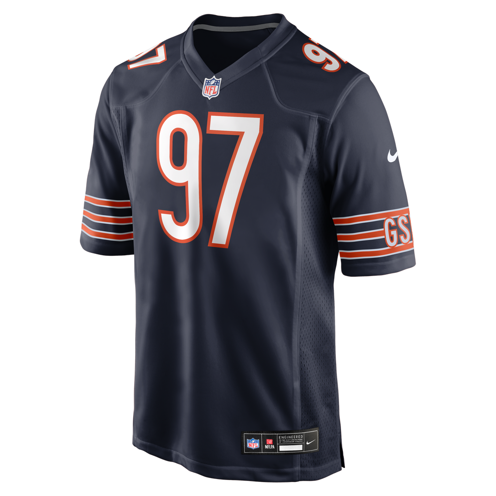 Chicago Bears James Lynch Navy Team Game Jersey product image 2, provided for visual reference and product detail review