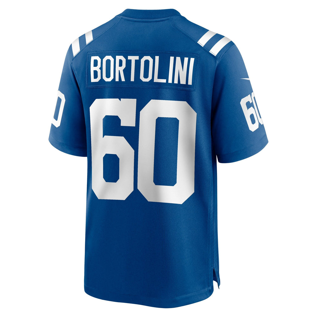 Indianapolis Colts Tanor Bortolini Royal Game Jersey product image 4, provided for visual reference and product detail review