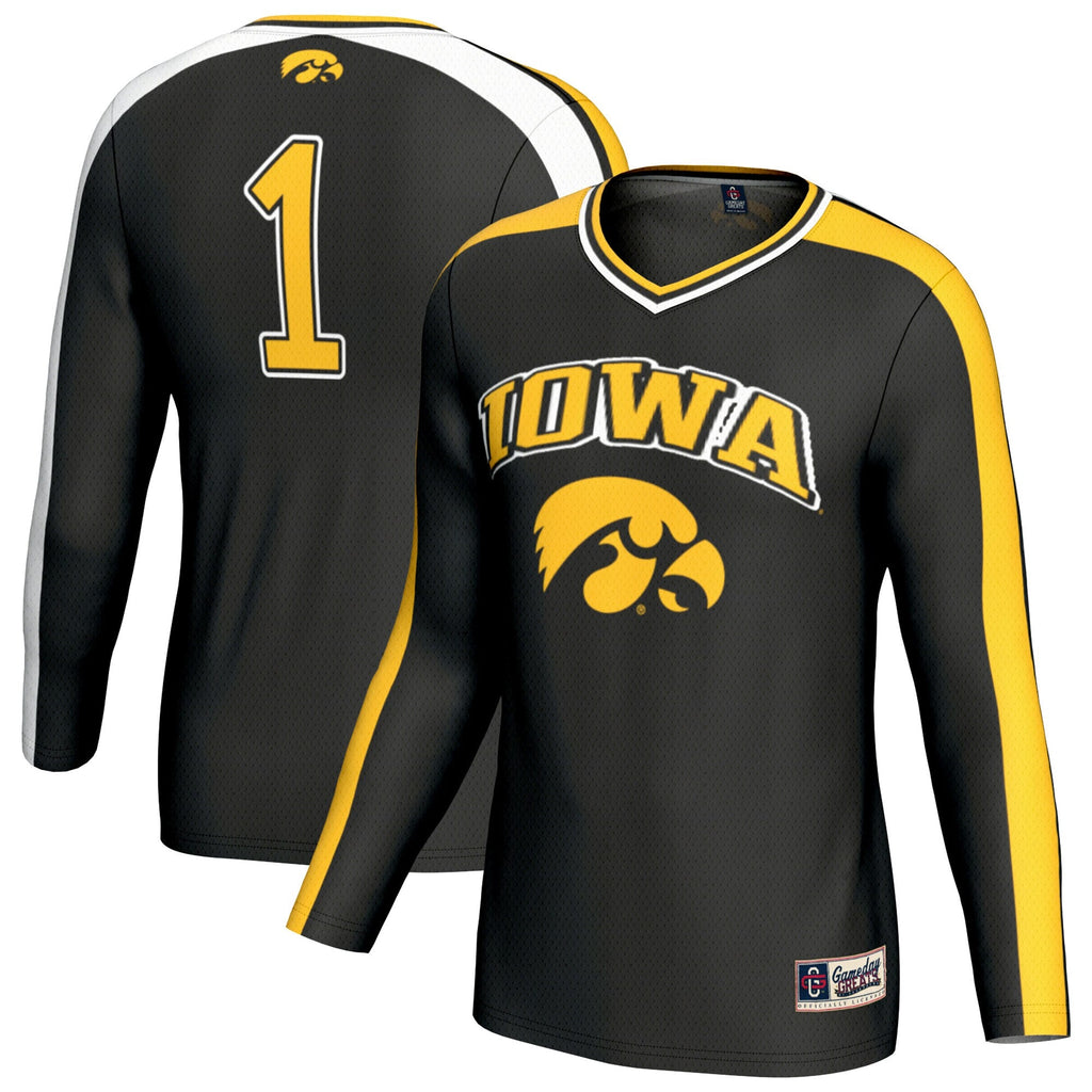 Iowa Hawkeyes Lightweight Collegiate Volleyball Fashion Jersey - Black product image 2, provided for visual reference and