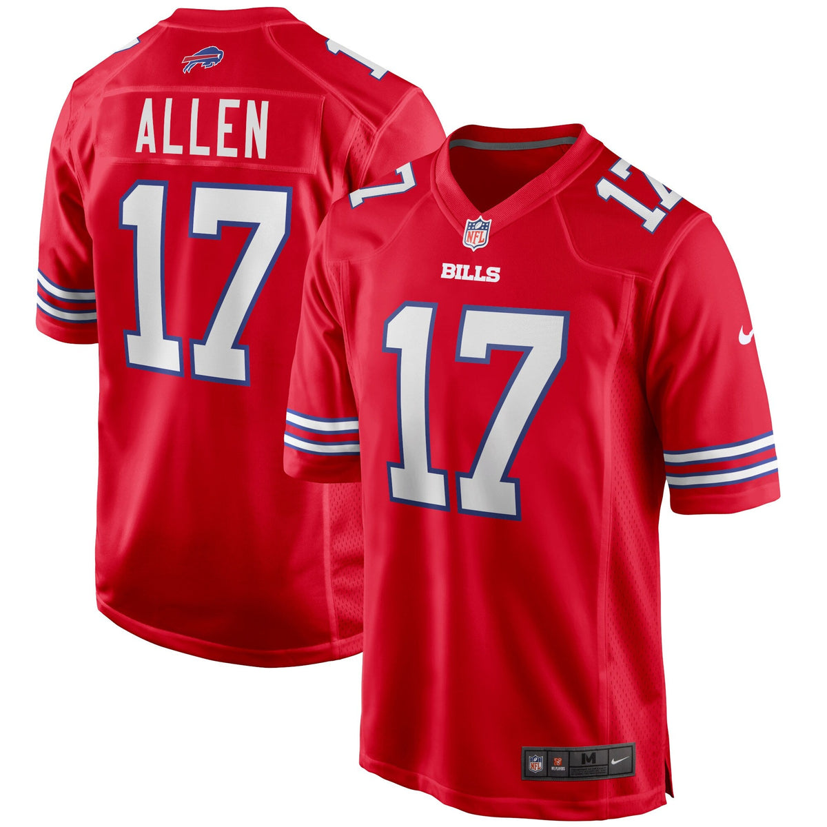 Buffalo Bills Josh Allen Red Alternate Game Player Jersey product image 1, provided for visual reference and product detail