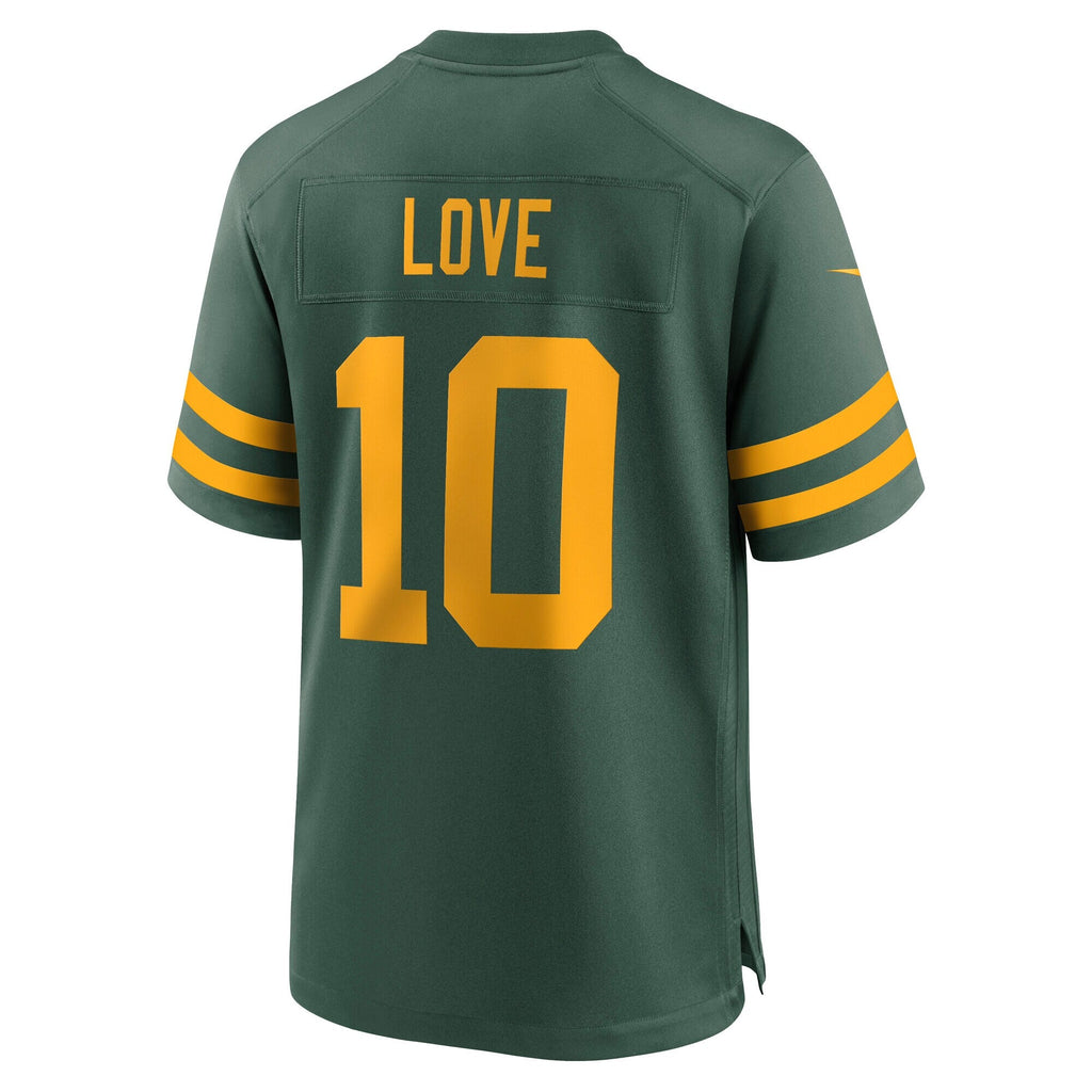 Green Bay Packers Jordan Love Green Alternate Game Jersey product image 4, provided for visual reference and product detail